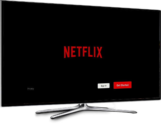 A TV showing Netflix